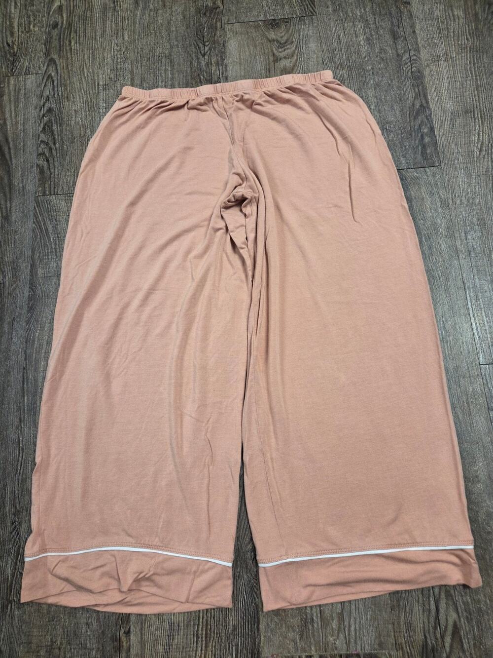 Eberjey Modal Cropped Clay/Peach Pajama Lounge Pants Capri Size Medium